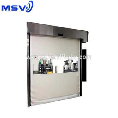 Fabric cloth fire resistant door