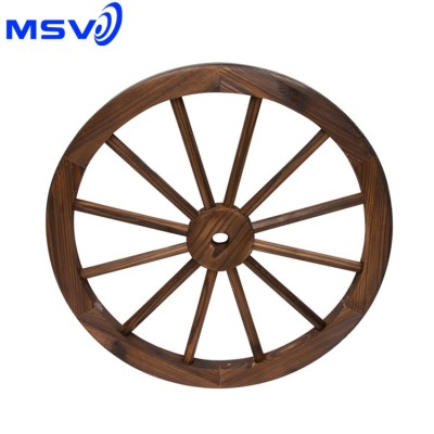 Wall Hanging Wooden Cart Wheel for Decoration